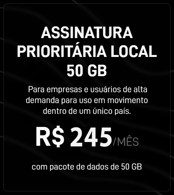 Plano Viagem Starlink Prioritária Local