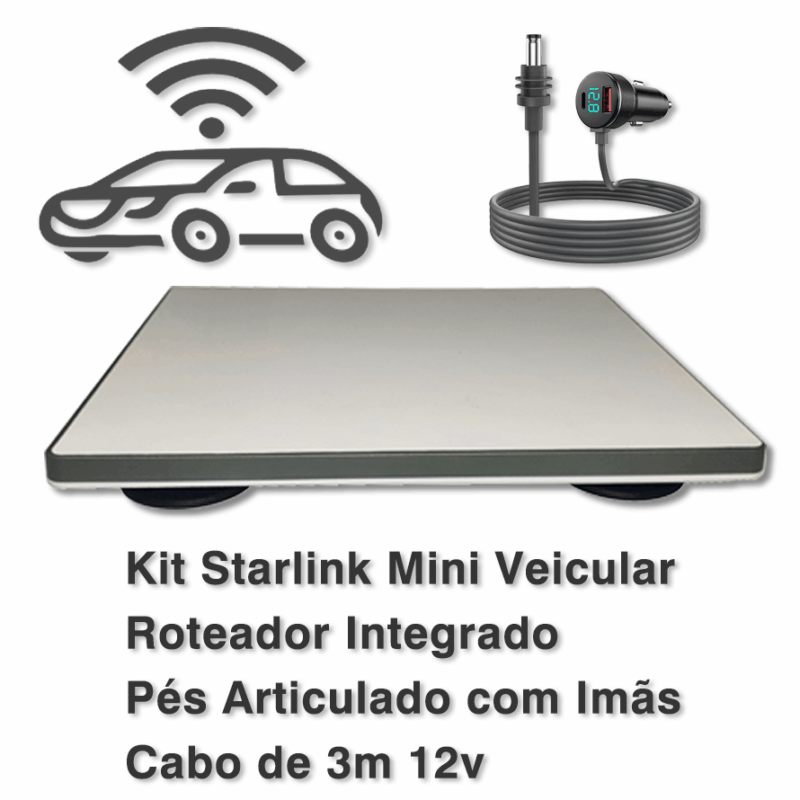 Starlink Mini com Pés de Imãs