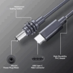 Cabo Usbc De Carregamento Para Starlink Mini 3 Metros