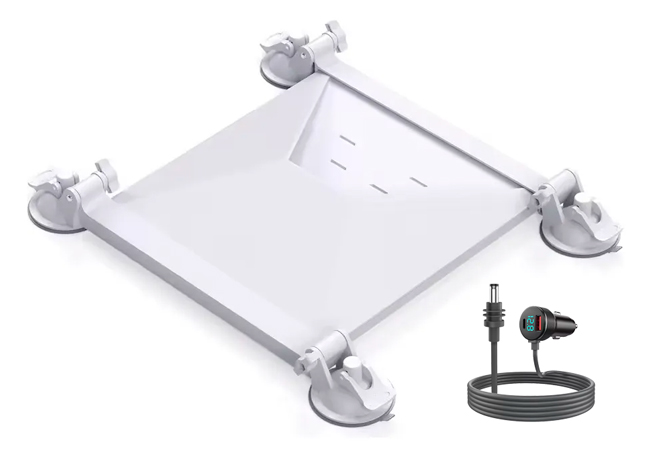 Kit Starlink Mini com Case 4 ventosas + Cabo 3 em 1 veicular completo